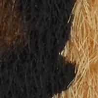 Leopard Gold Tone Disc Drop Earrings