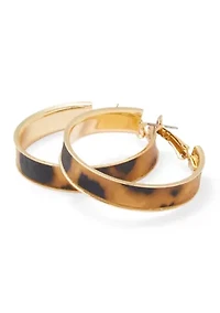 Leopard Printed Hoop Earrings