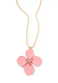Flower Pendant Bolo Necklace