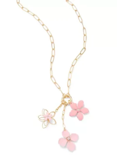 Flower Chandelier Pendant Necklace