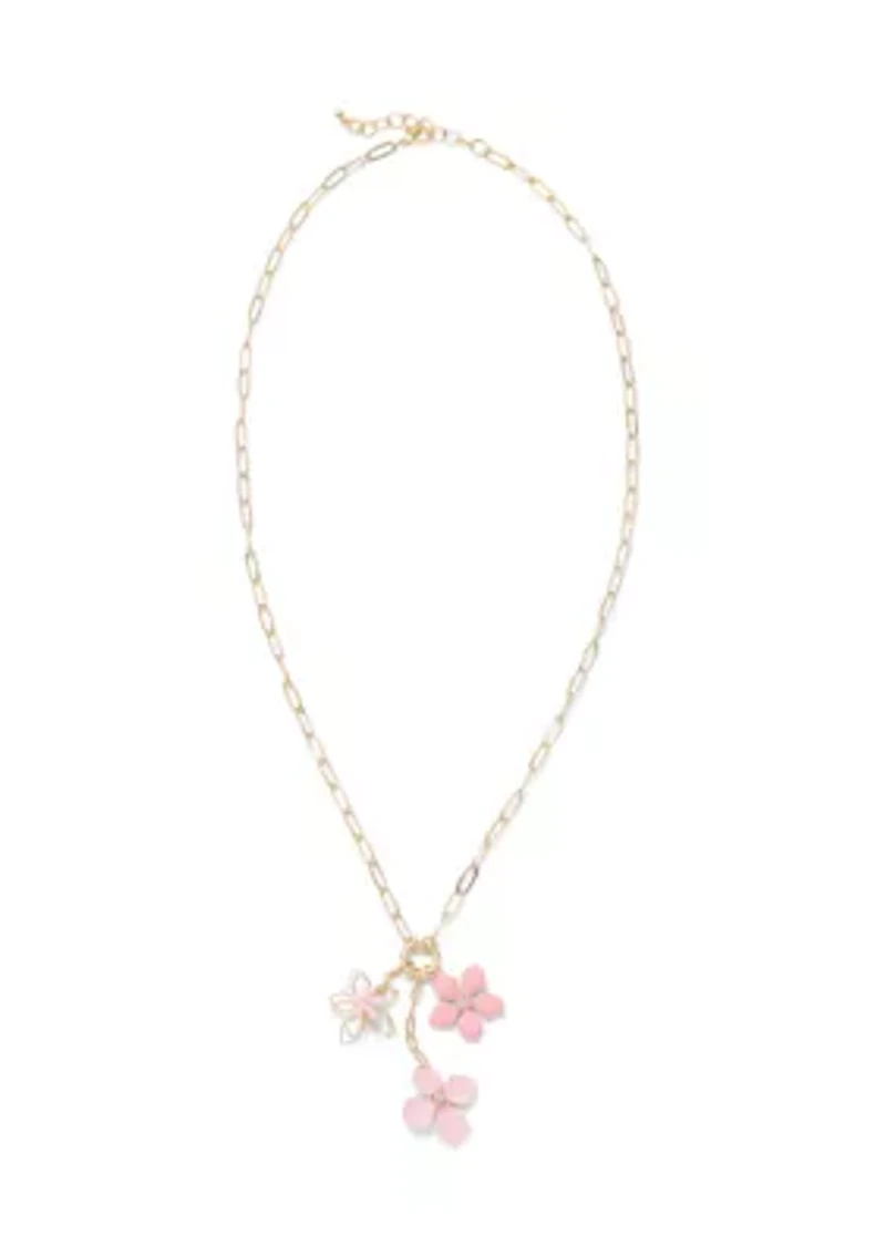 Flower Chandelier Pendant Necklace