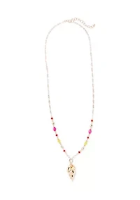 Long Seashell Pendant Necklace