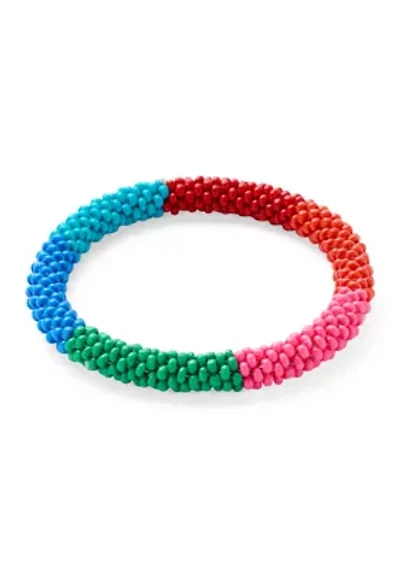 Colorblock Woven Stretch Bracelet