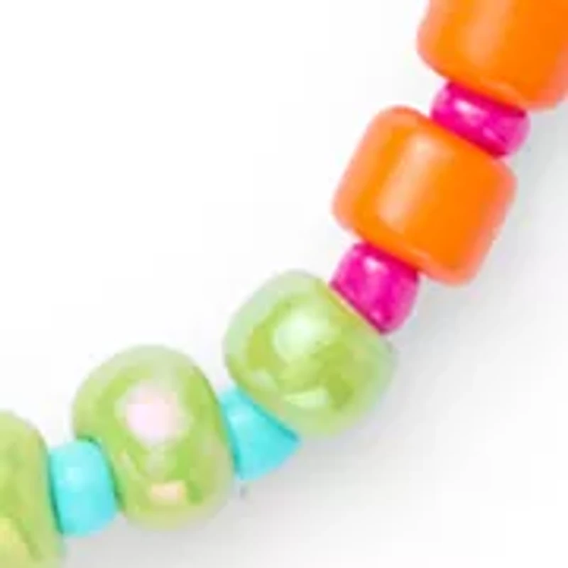 Long Fish Pendant Beaded Necklace