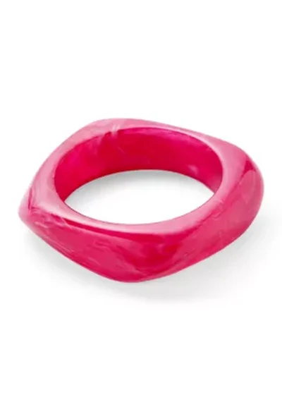 Square Lucite Bangle Bracelet