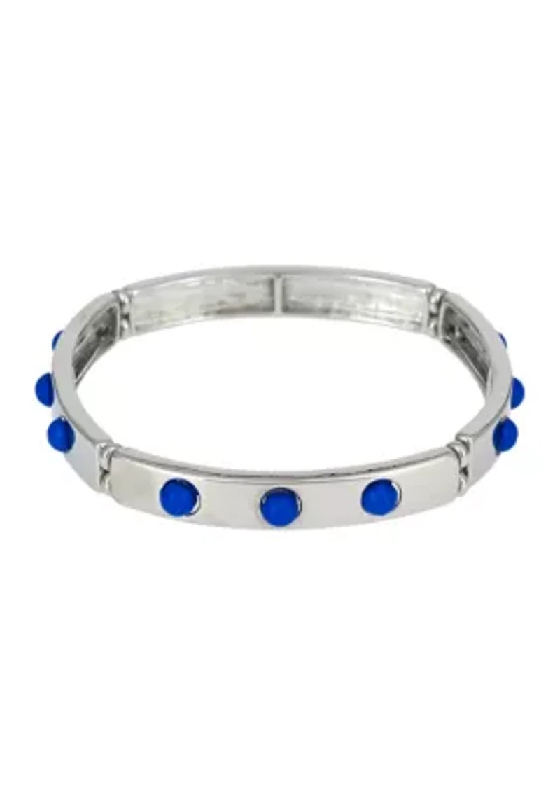 Stone Accent Stretch Bangle Bracelet