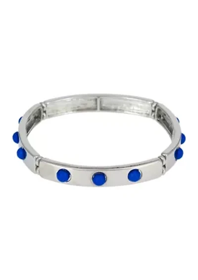 Stone Accent Stretch Bangle Bracelet