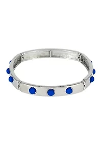Stone Accent Stretch Bangle Bracelet