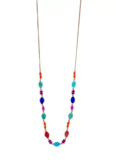 Colorful Assorted Beaded Cord Necklace