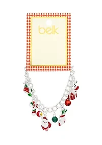 Santa Christmas Charm Bracelet