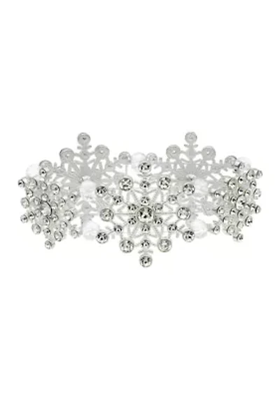 Crystal Snowflake Stretch Bracelet