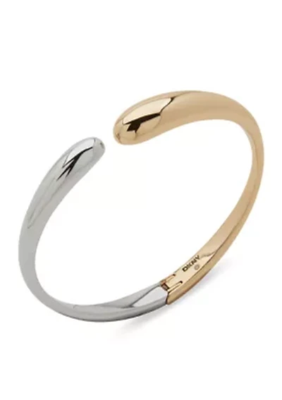 Two Tone Mixed Metal Cuff Bracelet