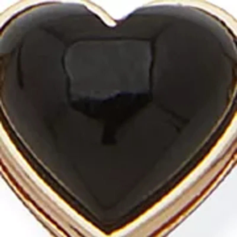 Gold Tone Jet Bar Heart Slider Bracelet