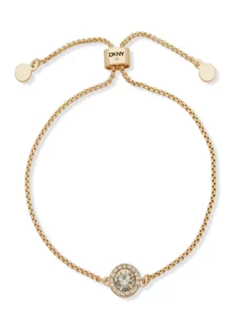 Pavé Inlay Stone Pendant Necklace