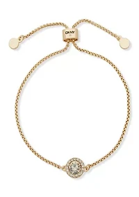 Pavé Inlay Stone Pendant Necklace