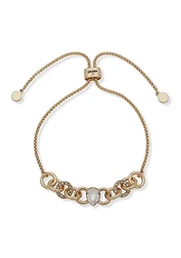 Pear Stone Ring Slider Bracelet