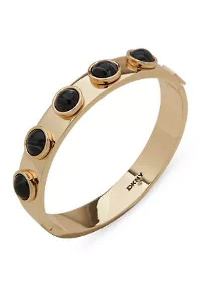 Jet Stone Bangle Bracelet