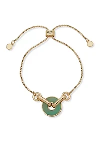 Green Inlay Ring Slider Bracelet