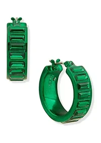 17 Millimeter Stone Hoop Earrings