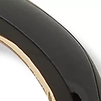 Gold Tone 35 Millimeter Square Enamel Hoop Earrings