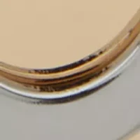 Two Tone Oval Shaky Drop Earrings