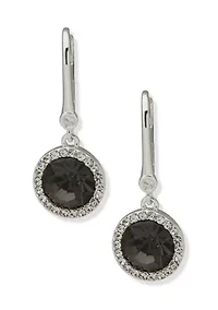  Inlay Stone Drop Earrings