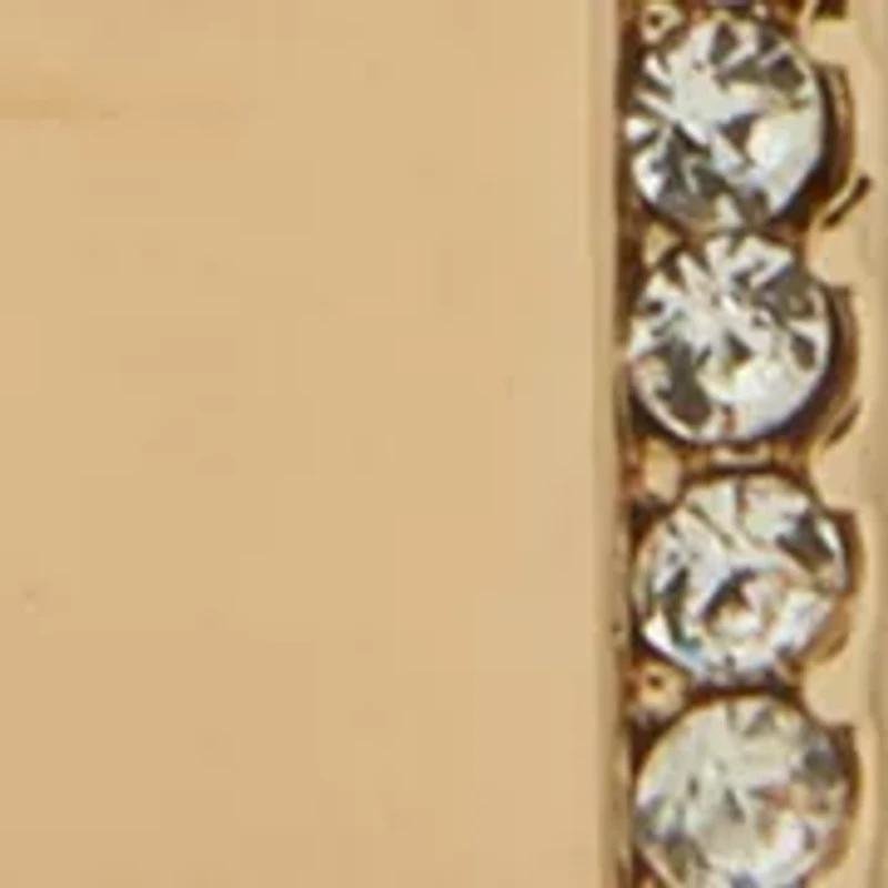  Crystal Pavé Lined Hoop Earrings