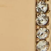  Crystal Pavé Lined Hoop Earrings