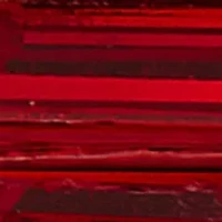 Red Stone Hoop Earrings