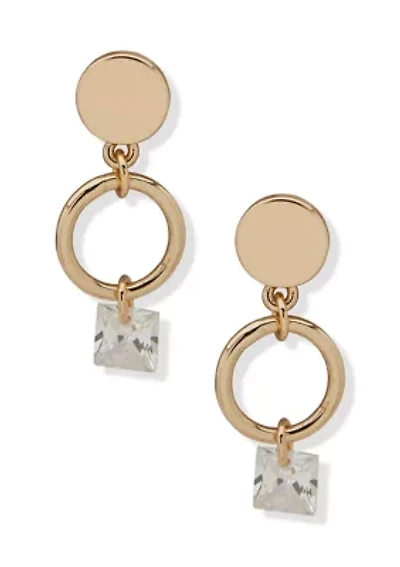 Crystal Double Drop Earrings