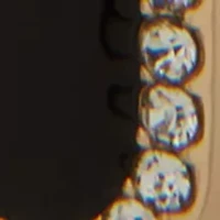 Jet Logo Enamel Drop Hoop Earrings