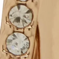 Square Pave Split Huggie Earrings