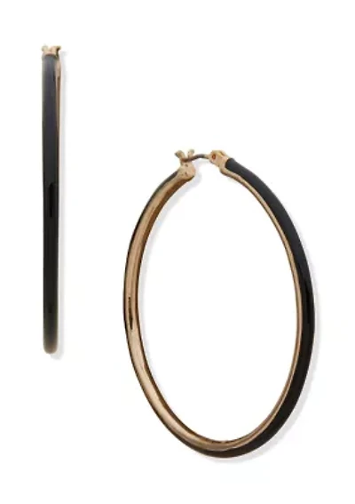Enamel Hoop Earrings