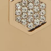 Gold Tone Jet 2 Row Bead Pendant Necklace