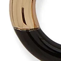 Gold Tone Jet 2 Row Ring Pendant Necklace