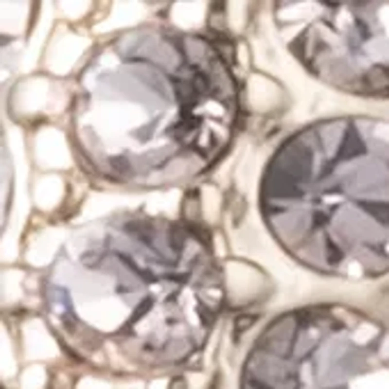 40 Millimeter Crystal Micropave Hoop Earrings