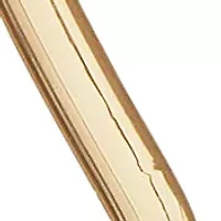 Gold Tone 45 Millimeter Heart Hoop Earrings