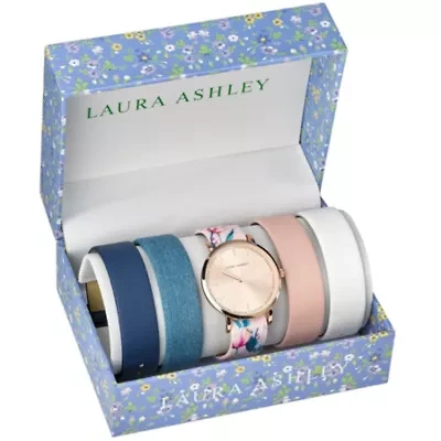 Mirror Dial Watch Set 4 Interchangeable Straps