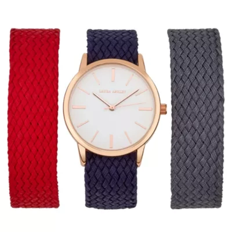 Watch Set 3 Interchangeable Fabric Straps