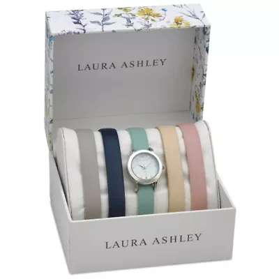 Mini Round Case Watch Set 5 Interchangeable Straps