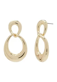 Gold Tone Double Drop Earrings