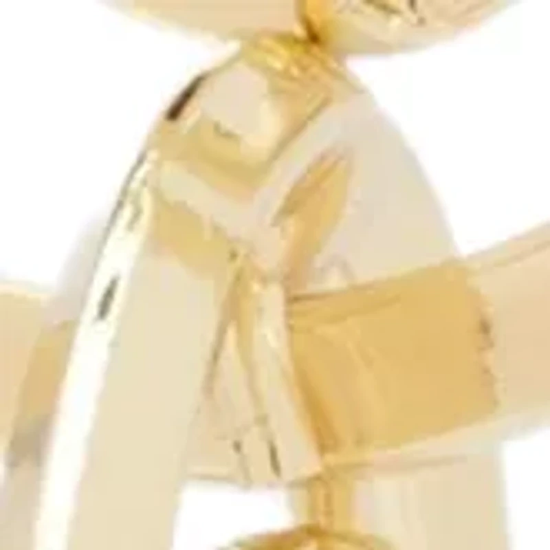 Gold Tone Circle Drop Earrings