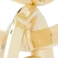 Gold Tone Circle Drop Earrings