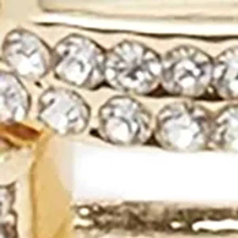 Gold Tone Crystal Link Pavé Bracelet