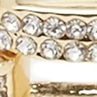 Gold Tone Crystal Link Pavé Bracelet