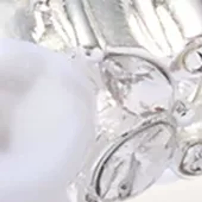 Silver Tone Marquise Stone Pearl Stretch Bracelet