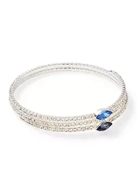 Marquise Pavé Coil Wrap Bracelet