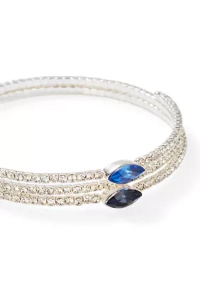 Marquise Pavé Coil Wrap Bracelet