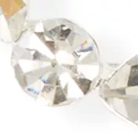 Crystal Round Drop Post Earrings