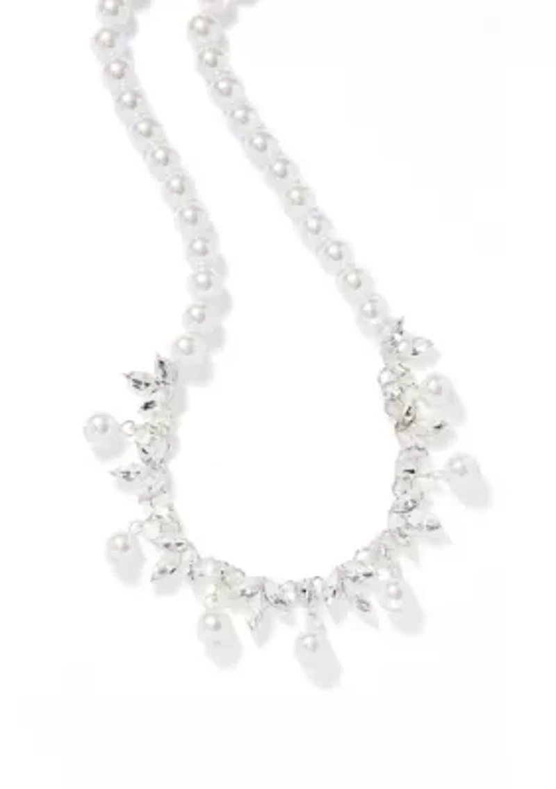 Marquise Crystal Pearl Frontal Necklace